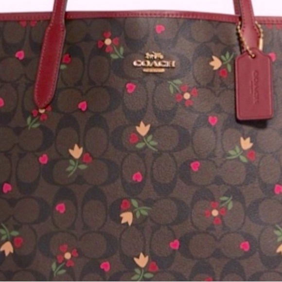 Coach Heart Petal Tote Bag - Picture 2 of 7